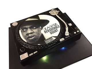 jay-z-turntable-cake | Debbie Goard | Flickr Cake Themes, Sculpted Cake, Turntable Cake, Brock Lesnar, Jay Z, Cake Art, Turntable, Fondant, Halloween Party