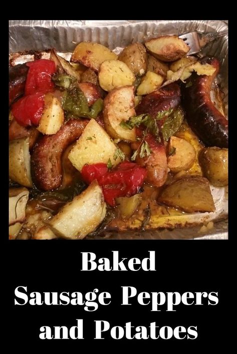 Italian Crusty Bread, Sausage Potatoes And Peppers, Comfort Chicken, Baked Italian Sausage, Peppers And Potatoes, Baked Sausage, Potatoes Loaded, Sausage And Potato Bake, Delicious Potatoes