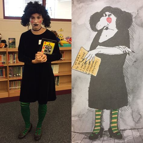 Miss Nelson is Missing (Viola Swamp) Costume. Viola Swamp Costume, Swamp Costume, Viola Swamp, Costume For Teachers, Miss Nelson Is Missing, Book Character Costume, School Library Book Displays, Literacy Week, Harvest Ideas