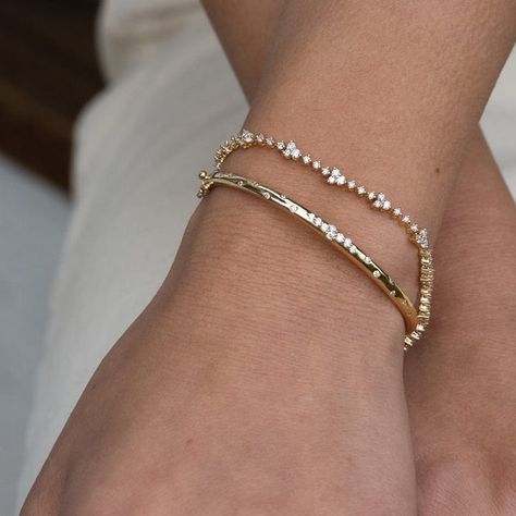 Tennis Bracelet Aesthetic, Timeless Bracelet, Audry Rose, Diamond Tennis Bracelet, Rose Jewelry, Box Clasp, Stacked Jewelry, Yellow Gold Bracelet, Tennis Bracelet Diamond