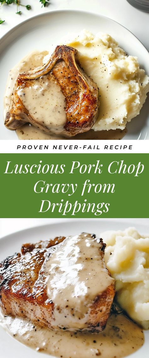 Image for Luscious Pork Chop Gravy from Drippings Pork Chop Gravy, Gravy From Drippings, Easy Pork Chops, Homemade Gravy, Easy Pork, Pork Chop, Feel Special, Pork Chops, Pork Recipes