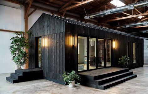 Spacious Office, Cedar Cladding, Dwell Magazine, Backyard House, Accessory Dwelling Unit, Cedar Siding, Norm Architects, Backyard Spaces, Built In Cabinets