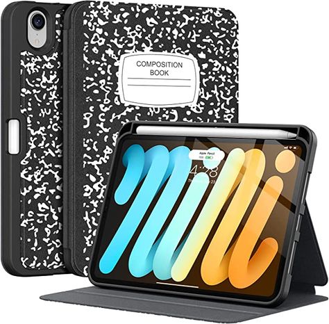 Amazon.com: Supveco iPad Mini Case for ipad Mini 6 8.3" 2021 Case with Pencil Holder- [Apple Pencil Charging+Auto Wake/Sleep],Slim Protective Case with Soft TPU Back Cover for iPad Mini 6th Generation 2021(Book) : Electronics Ipad Mini Accessories, Phone Obsession, Cute Ipad Cases, Fancy Accessories, Ipad Mini 6, Cover For Ipad, Ipad Mini Cover, Ipad Mini Case, Apple Cases