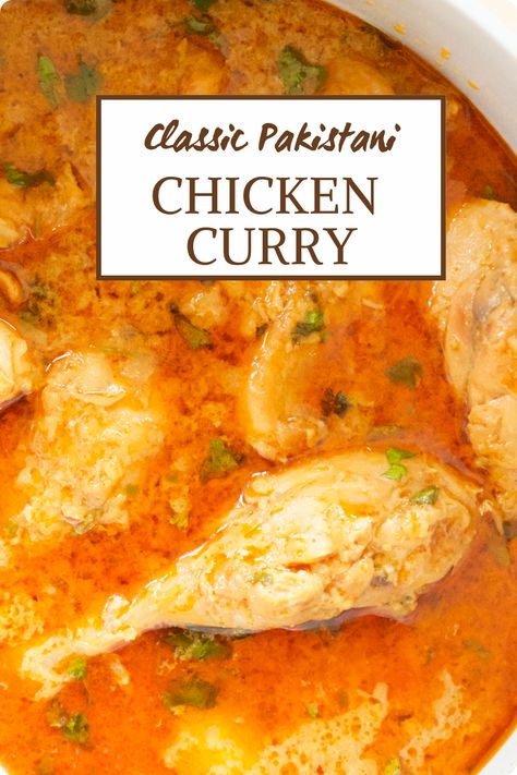 Pakistani Chicken Curry, Chicken Recipes Pakistani, Chicken Salan, Pakistani Chicken Recipes, Healthy Curry, Learning How To Cook, Summer Chicken, Pakistani Recipes, Bone In Chicken