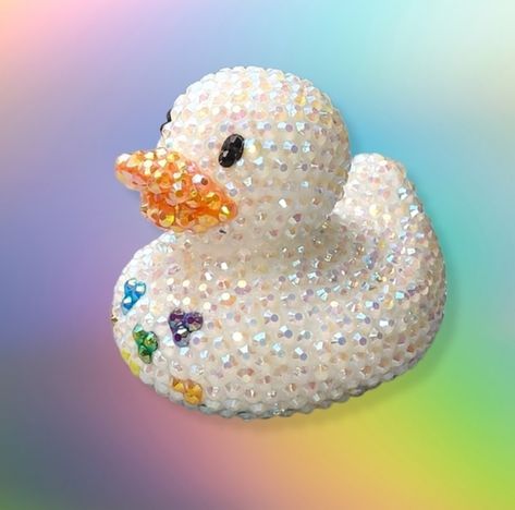 Bedazzled Rubber Ducks, Bedazzling Stuff, Bedazzled Things, Jeep Ducks, Bedazzled Stuff, Duck Duck Jeep, Cheer Backpack, Random Act Of Kindness, What The Duck