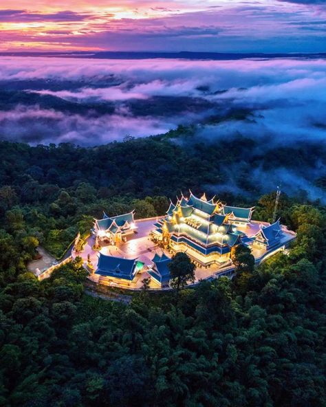 Check out Wat Pa Phu Kon - a temple in the - middle of the reserved forests FB Geography Facts, Travel To Thailand, Udon Thani, All Things Green, Southeast Asian, Incredible Places, Famous Artists, Pilgrimage, Natural Wonders