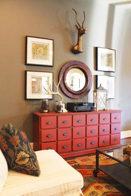 Obtain the latest Living Room decor tips and hints. Living Room Modular Living Room Red Accents, Red Buffet, Red Painted Furniture, Orange Furniture, Chinese Cabinet, Red Furniture, House Living Room, Living Room Red, Farmhouse Living Room