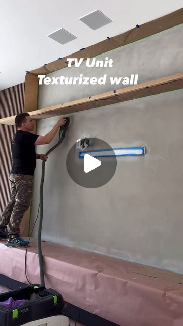 Sol Interiors®️ on Instagram: "LOVE IT!!! Applying the plaster for this TV Unit.   Incredible work @venetianplaster_art Thank you.   #interiordesigner #solinteriors #remodeling #interiordesign #luxuryhomes #socal #tvunit #plaster #luxuryhomes" Plaster Board Tv Wall, Modern Plastering, Modern Tv Unit Designs, Tv Unit Design Modern, Wall Unit Designs, Modern Tv Wall Units, Modern Tv Units, Modern Tv Wall, Tv Shelf