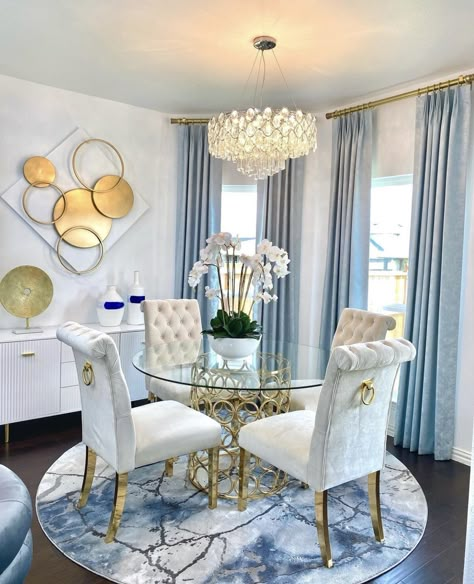 Elegant Dinning Room, Dining Room Glam, Glam Dining Room, Dining Room Design Luxury, Dining Room Decor Modern, Latest Living Room Designs, Interior Design Dining Room, Glam Living Room, Dining Room Table Decor