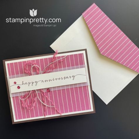 Happy Anniversary Card & WOW! Video! Su Anniversary Card Ideas, Stampin Up Sweetly Scripted, Sweetly Scripted Stampin Up Cards, Stampin Up Anniversary Cards, Handmade Anniversary Cards, Anniversary Cards For Couple, Happy Anniversary Card, Anniversary Cards Handmade, Dsp Cards