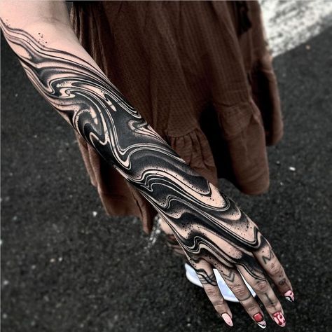 Voll Arm-tattoos, Black Ink Tattoo, Black Sleeve Tattoo, Hellboy Tattoo, Swirl Tattoo, Jagua Henna, Organic Tattoo, Blackout Tattoo, Flame Tattoos