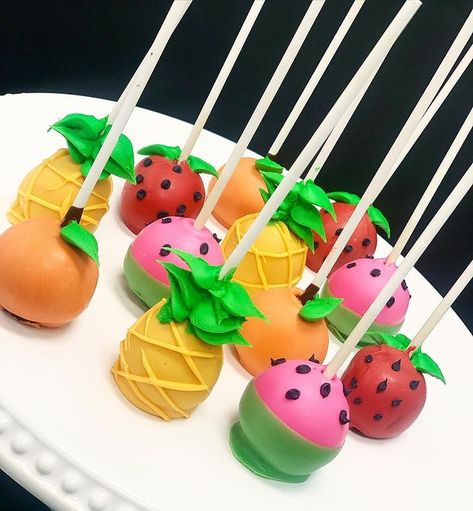 Alyssa's Cakery (@alyssascakery) • Instagram photos and videos Fruit Cake Pops, Dancing Fruit, Coco Melon, Flamingo Baby Shower, Fruit Cake, Summer Party, Cake Pops, Melon, Flamingo