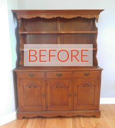 Vintage Hutch, Hutch Makeover, Ideas Hogar, Furniture Rehab, Refurbished Furniture, Furniture Restoration, Furniture Makeover Diy, Paint Furniture, Redo Furniture