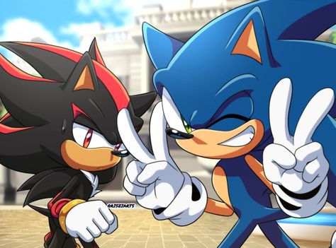 Shadow And Sonic, Sonamy Comic, Movie Fanart, Hedgehog Game, Shadow Sonic, Hedgehog Movie, Sonic 3, Sonic Franchise, Blue Hedgehog