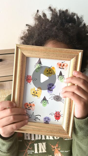 erin on Instagram: "Spooky Fingerprint Art 🎃

Picture frame and ink pads and you can make some spooky cute custom fingerprint art 🎃👻

#halloweenartwork #kidshalloweencrafts #halloweendiydecor" Harvest Party Ideas, Fingerprint Art, Harvest Party, Halloween Artwork, Spooky Cute, Halloween Crafts For Kids, Halloween Activities, Ink Pads, Diy Halloween Decorations