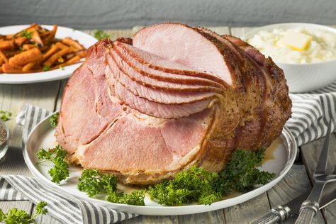 Ham For Easter, Recipes With Cooked Ham, Cooking Spiral Ham, Pineapple Glaze For Ham, Boneless Ham, Spiral Cut Ham, Savoury Slice, Ham Recipes Baked, Spiral Sliced Ham