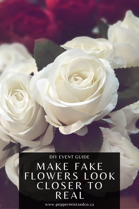 We share tips and tricks that you can use when arranging your fake faux silk flowers to make them look close to real as possible! #FakeFlowerArranging #HowToArrangeFakeFlowers #FakeFlowersArranging #HowToMakeFakeFlowersLookBetter #HowToMakeFakeFlowersLookReal How To Make Silk Flowers Look Real, Fake And Real Flowers Mixed, Boiling Silk Flowers, Real Flower Arrangements Diy, Mixing Real And Fake Flowers Wedding, How To Make Faux Flowers Look Real, Faux Flower Crafts, How To Make Fake Flowers Look Real, Fake Flower Wedding Centerpieces