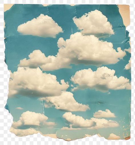 Journal Cutouts, Collage Sky, Cloud Collage, Sky Collage, Sky Png, Collage Cutouts, Aesthetic Pngs, Clouds Png, Collage Material