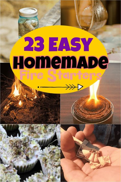 Homemade Fire Starters - 23 Campfire Starters Diy Fire Starters Homemade For Fireplace, Easy Fire Starters Diy, Homemade Firestarters Diy, Diy Firestarters For Fireplace, Diy Fire Starters For Wood Stove, Fire Diy Crafts, Home Made Fire Starter, How To Make Fire Starters, Wax Fire Starters Diy