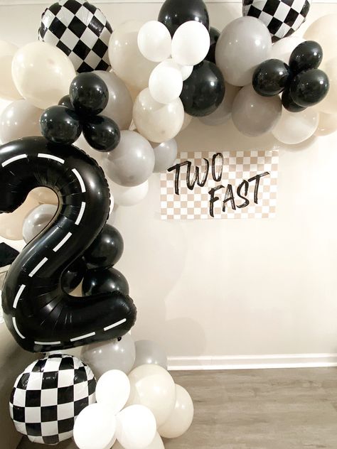 Two fast birthday Two Fast Birthday Outfit Mom, Two Fast Balloon Arch, Two Fast Balloons, Cake Smash Balloon Garland, Two Fast Balloon Garland, Two Fast Backdrop, Two Fast Photoshoot, Two Fast Bday, Two Fast Party