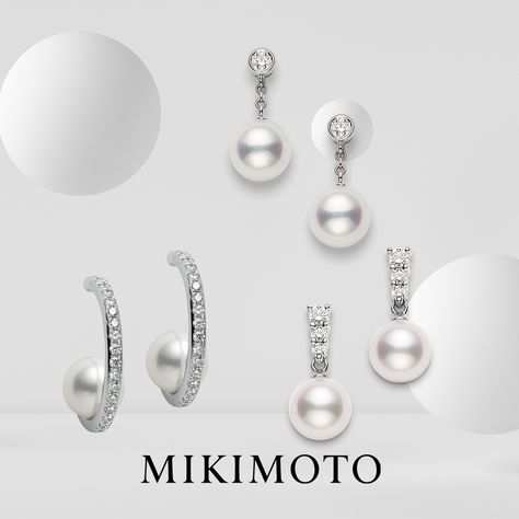 Experience the allure of Mikimoto's earrings, where timeless beauty meets modern elegance. Our collections showcase a diverse range of styles, each piece expertly crafted to accentuate your natural grace. From classic studs to statement drops, our earrings are designed to add a touch of sophistication to any ensemble.  Visit Albert's Diamond Jewelers for your finest selection of Mikimoto pearl jewelry. #mikimoto #pearljewelry #finejewelry #jewelrydesigner #earrrings #diamondearrings Mikimoto Pearl Earrings, Mikimoto Earrings, Mikimoto Jewelry, Fine Pearl Jewelry, Mikimoto Pearls, Crafts Jewelry, Sparkle Diamonds, Modern Elegance, Diamond Wedding Bands