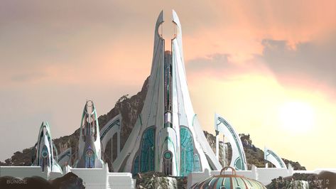 ArtStation - Dreaming City concept, Sung Choi City Concept, Sci Fi Architecture, Sci Fi City, Sci Fi Environment, Landscape Concept, Fantasy City, Fantasy Castle, Fantasy Places, Futuristic City