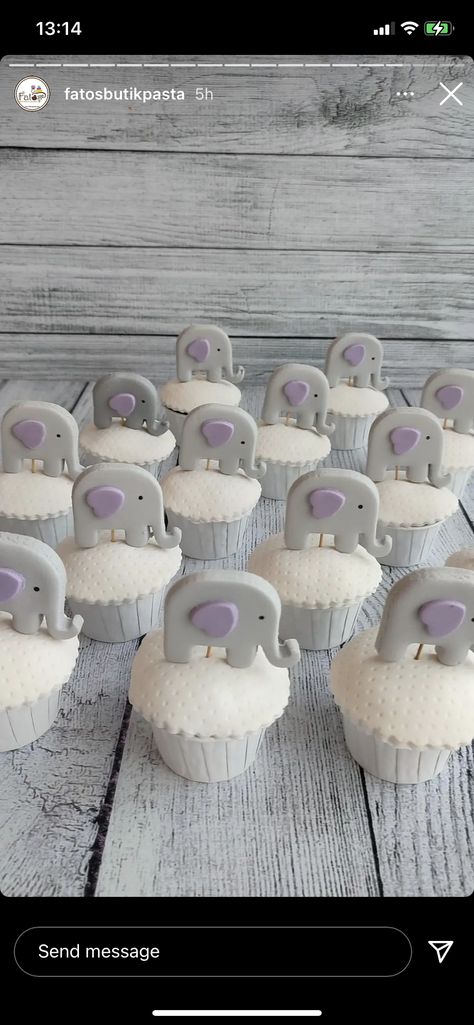 Elephant Birthday Party, Elephant Cupcakes, Elephant Birthday, Shower Food, Elephant Decor, Baby Shower Food, Baby Elephant, Cake Decorating, Cupcake