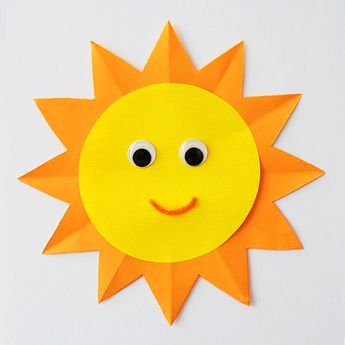 Paper Sun, Diy Paper Art, Sun Crafts, Construction Paper Crafts, Cool Paper Crafts, Summer Crafts For Kids, Orange Paper, Construction Paper, Fun Crafts For Kids