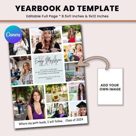 Graduation Yearbook, Yearbook Ad Template, Elementary School Graduation, Yearbook Ad, Senior Ads, Graduation Templates, Uncle Birthday, Graduation Invitations Template, High School Yearbook