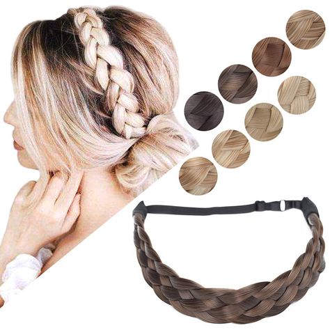 Hair Braid Band, Fake Hair Braids, Braid Hairband, Hairband Hairstyle, Lazy Hair, Braided Headband Hairstyle, Lazy Day Hairstyles, Braid Headband, Braid Inspiration