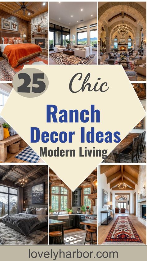 25 Unique Ranch House Decor Ideas For Modern Rustic Living Ranch Style Interior Design Living Room, Ranch Chic Decor, Small Ranch House Interior Design, Ranch Style Homes Interior Decor, Modern Ranch Decor, Ranch House Living Room, Ranch Style Interior Design, Ranch House Interior Design, Ranch Porch