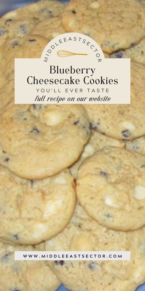 Satisfy your sweet cravings with our Blueberry Cheesecake Cookies—a delightful blend of creamy cheesecake and juicy blueberries in every heavenly bite! These cookies are a delicious twist on the classic cheesecake, combining the richness of cream cheese with bursts of blueberry goodness. Perfect for tea time, dessert, or any moment that calls for a treat, these cookies are a little piece of dessert paradise. Blueberry Cream Cheese Cookies, Blueberry Cheesecake Cookies, Blueberry Cheesecake Recipe, Blueberry Cream Cheese, Classic Cheesecake, Cream Cheese Cookies, Cheesecake Cookies, Sweet Cravings, Blueberry Cheesecake