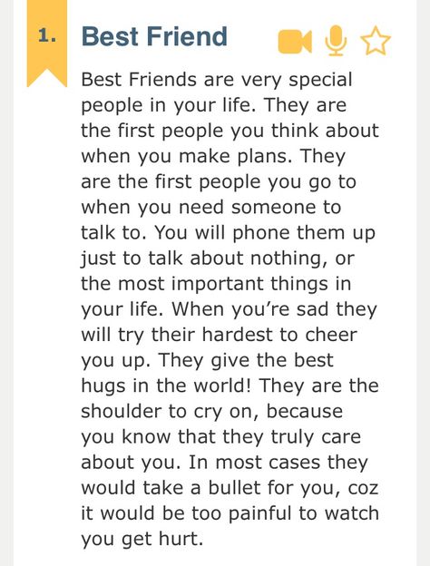 This is the true meaning of a best friend. To be labeled as a BF is something special with deep meaning and a history of life's most special, heartbreaking, monumental and life changing moments and experiences. People use this term loosely today. I have only two people on my life that I call my BF and one is my husband of 32 years. If you don't believe me, ask your mama how many BF she has. Something To Say To Your Best Friend, Friends Meaning, Best Friend Meaning, What Is A Best Friend, Best Friend Definition, Real Friendship, Best Hug, Real Friendship Quotes, Best Friendship Quotes