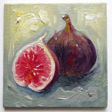 Mises En Page Design Graphique, Fig Fruit, Cute Teapot, Oil Painting Inspiration, Fruit Painting, Impasto Painting, Vintage Frame, Arte Inspo, A Level Art