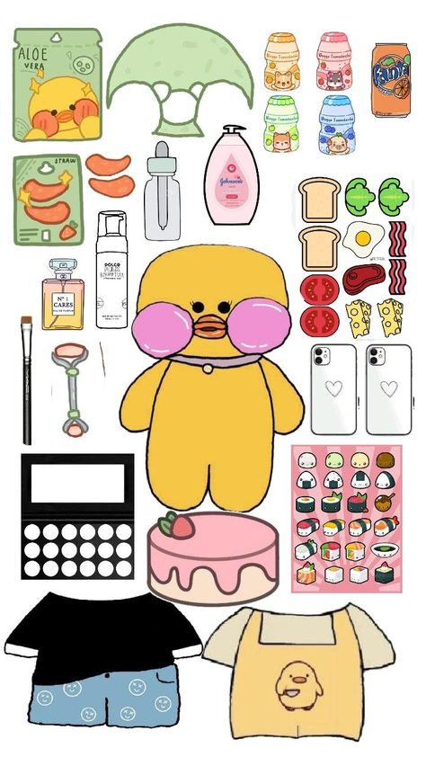 Papel Duck, Paper Ducks, Duck Crafts, Free Printable Paper Dolls, Easy Disney Drawings, Paper Doll Printable Templates, Needle Felted Cat, Papel Vintage, Paper Dolls Clothing