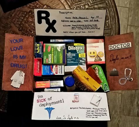 Sick Bf Care Package, Care Packages For Navy Sailors, Army Boxes Care Packages, Care Package Ideas Deployment, Funny Deployment Care Packages, Deployment Christmas Care Packages, Deployment Care Packages Ideas, Deployment Box Ideas, Navy Deployment Care Packages