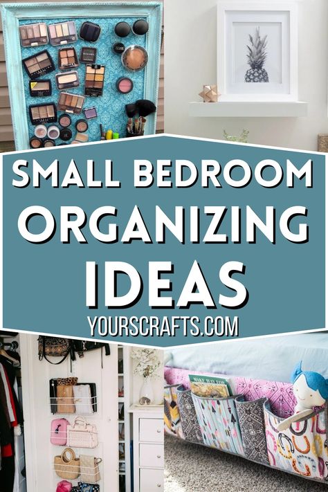 Small Bedroom Organizing Ideas Small Space Bedroom Organization, Organizing Small Rooms Bedrooms, How To Add Storage To A Small Bedroom, Declutter Small Bedroom, Cute Storage Ideas For Small Rooms, Storage Ideas For Tiny Bedrooms, Ideas For Storage In Small Bedroom, Bedroom Cubby Ideas, Teen Bedroom Storage Ideas