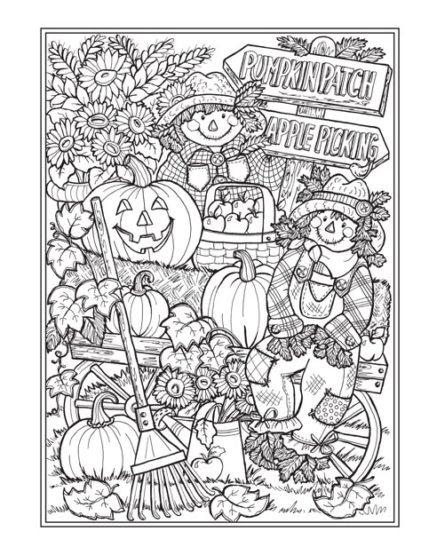 Fall Coloring Sheets, Creative Haven Coloring Books, Pumpkin Coloring Pages, Halloween Coloring Book, Free Adult Coloring Pages, Detailed Coloring Pages, Fall Coloring Pages, Easy Coloring Pages, Halloween Coloring Pages