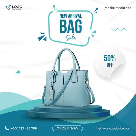 Bag Banner Design, Bag Social Media Post, Bag Poster Design, Bag Instagram Post, Product Social Media Post Design, Fashion Creative Ads, Bag Ads, Bag Promotion, Products Ads