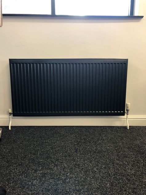 Radiators Living Room, Stairs And Hallway Ideas, Diy Radiator Cover, Black Radiator, Decorate House, Painted Radiator, Old Radiators, Hall Stairs, Paint Stirrers