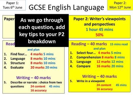 Paper 1: Tues 6th June GCSE English Language Paper 2: Mon 12th June> Language Paper 1 Gcse, English Language Paper 1 Revision, Language Paper 2, English Language Paper 1, Aqa Gcse English Language, Tutoring Tips, Languages Quotes, English Gcse Revision, English Revision