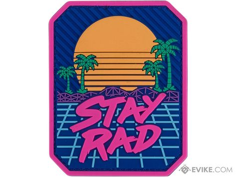 Stay Rad, Retro Patch, Diy Patch, Hat Inspiration, Colorful Tapestry, 80s Theme, Patches For Sale, Rubber Patch, Exotic Cats