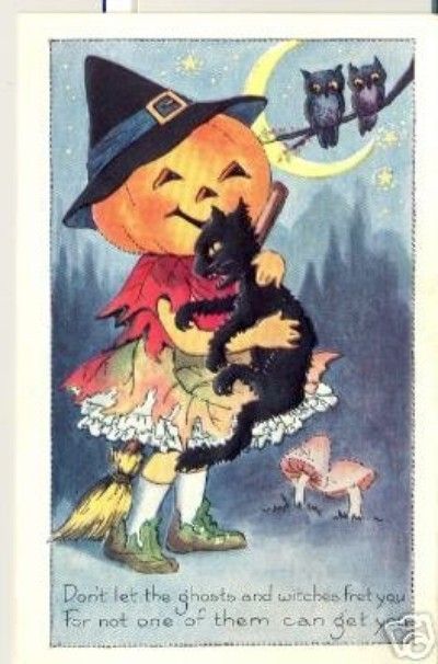 Old Fashioned Halloween, Halloween Watch, Halloween Postcard, Vintage Halloween Cards, Vintage Halloween Images, Happy Halloween Signs, Pumpkin Illustration, Art Pumpkin, Vintage Pumpkin