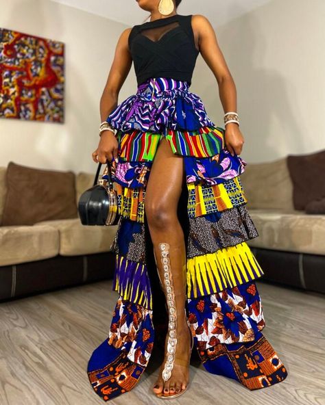 African print skirt outfits