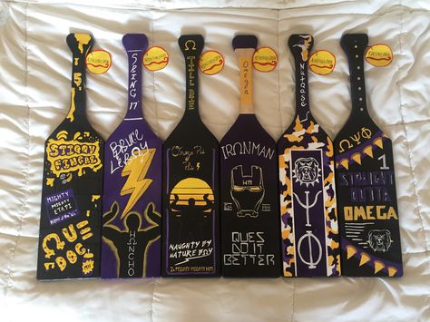 Omega psi phi paddles! Instagram @aestheticallygreek Omega Psi Phi Gifts, Omega Psi Phi Paddle, Probate Gifts, Fraternity Paddles, Greek Crafts, Greek Paddles, Omega Psi Phi Fraternity, Divine Nine, Personalised Gifts Diy