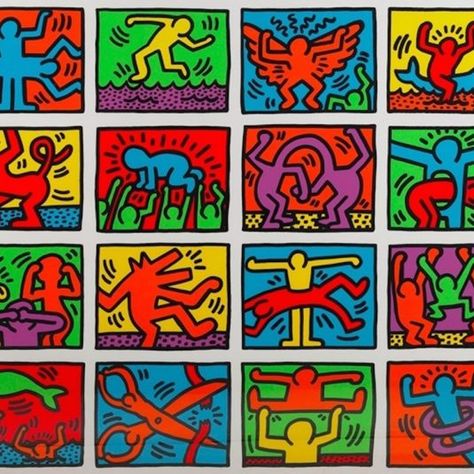 retrospect, keith haring, pop shop, pop art, Retrospect by Keith Haring Keith Haring Art, Haring Art, Commercial Art, Art Pop, Keith Haring, Elementary Art, Gustav Klimt, Op Art, Art Plastique