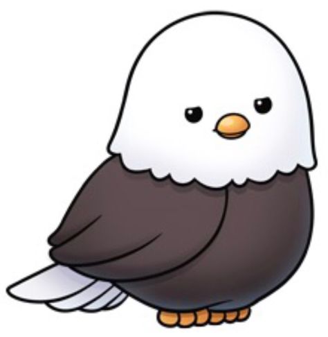 Eagle Cute Eagle Drawing, Eagle Drawing Easy, Cute Eagle, Eagle Cartoon, Eagle Drawing, Cute Animal Clipart, Pola Sulam, Cute Clipart, Cute Cartoon Animals