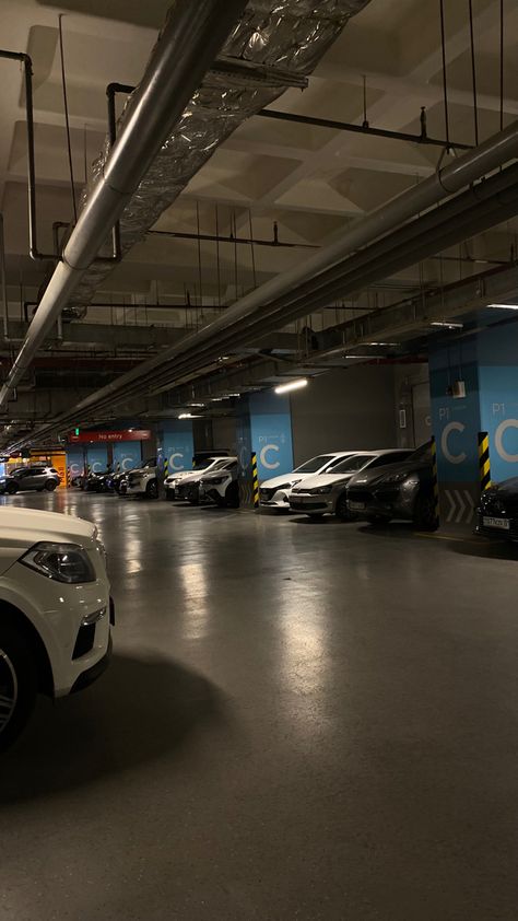 #instagram #aesthetic #parking Cars In Parking Lot, Car Park Aesthetic, Parking Aesthetic, Parking Garage Aesthetic, Parking Lot Aesthetic, Parking Lot Background, Zepeto Room, Mr Beat, Place Aesthetic