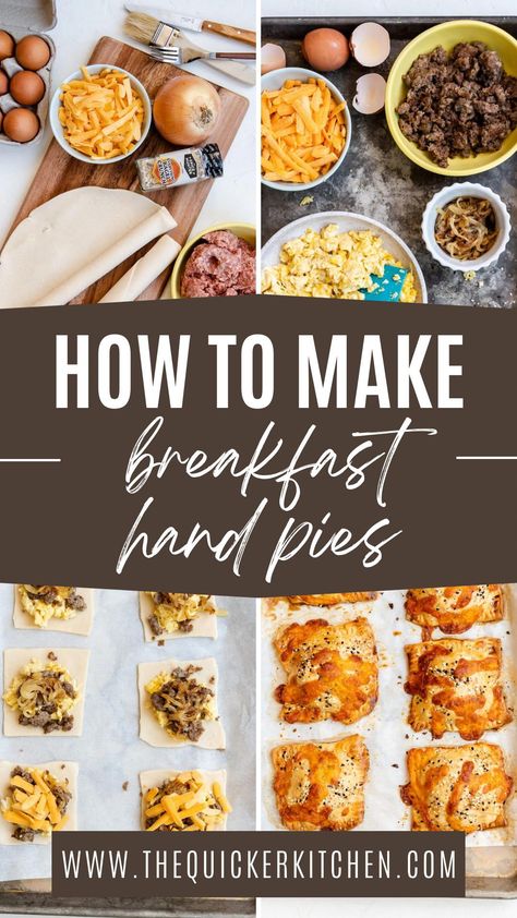 Breakfast Hand Pies Eggs, Sweet And Savory Hand Pies, Healthy Handheld Breakfast, Egg Pie Breakfast, One Hand Breakfast, Hand Breakfast Ideas, Savory To Go Breakfast, Egg Hand Pies, Egg Pies Breakfast