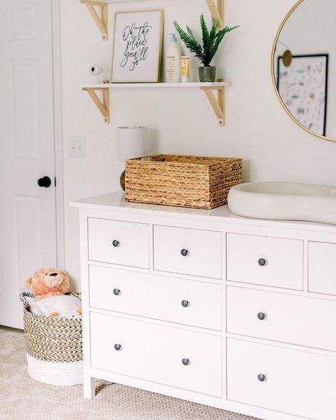 Justine Wright on Instagram: “A very sweet space for a very sweet boy. ✨ We just love the light that floods James’ room every morning.” Pumping Hacks, Breastfeeding Hacks, Change Table, Baby Nursery Inspiration, Changing Table Dresser, Fun Nursery, 8 Drawer Dresser, Milk Storage, Girl Nursery Room